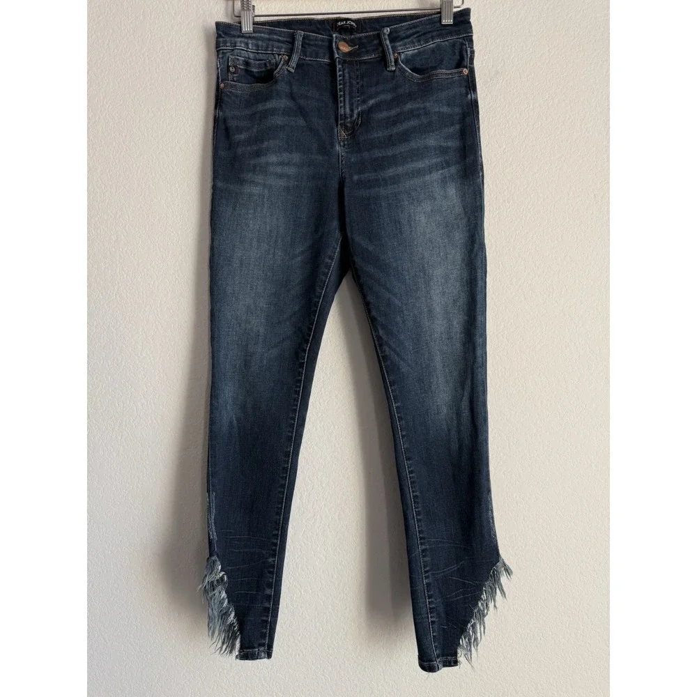 DEAR JOHN Gisele Women's Size 29‎ High Waisted Skinny Button Fly Jeans Raw Hem - Picture 3 of 11